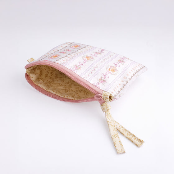 Sewsoulfine Spring Floral Zipper Cosmetic Pouch/ Makeup Bag