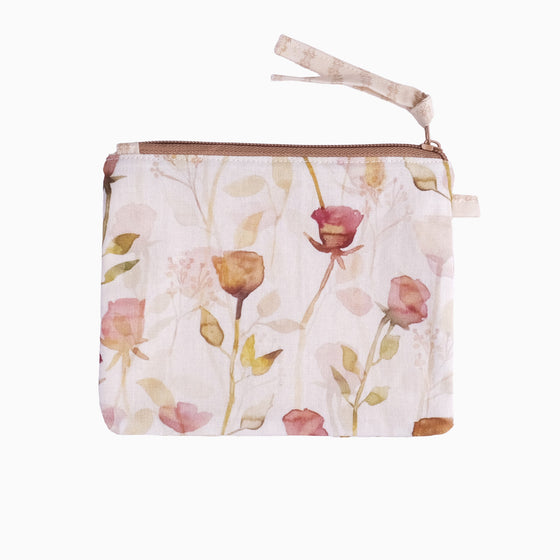 Sewsoulfine Floral Print Zipper Cosmetic Pouch/ Makeup Bag
