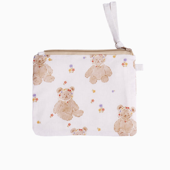 Sewsoulfine Teddy Bear Zipper Cosmetic Pouch/ Makeup Bag