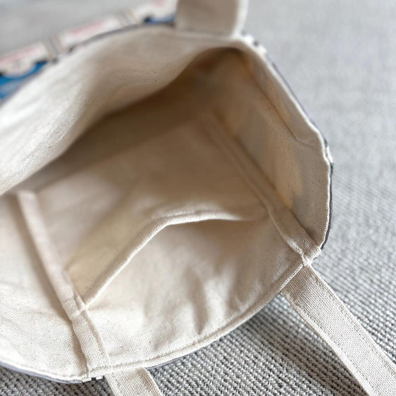 CIETLA Nekokan Cat Condensed Tote Bag Blue Interior