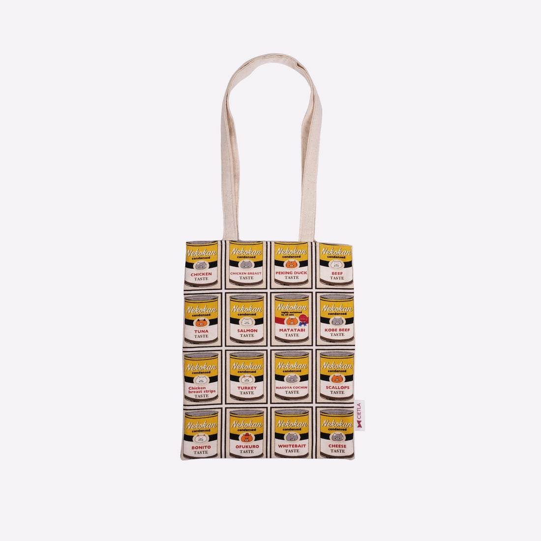  CIETLA Nekokan Cat Condensed Tote Bag Yellow Front