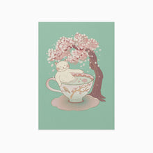  Sunnyside Studios Onsen Cat Postcard