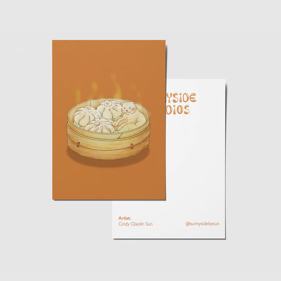 Sunnyside Studios Steam Bun Cat Postcard