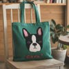 Ça Va? French Bulldog Embroidered Cotton Tote Bag