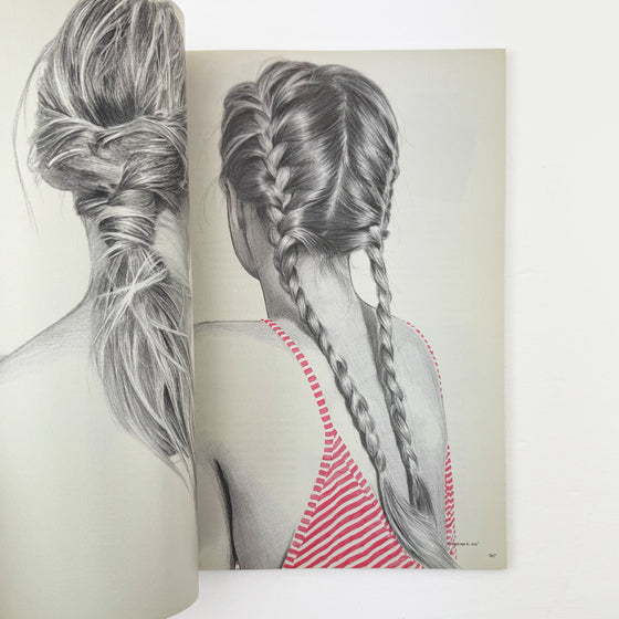 Illustration of a person with braided hair on a white background