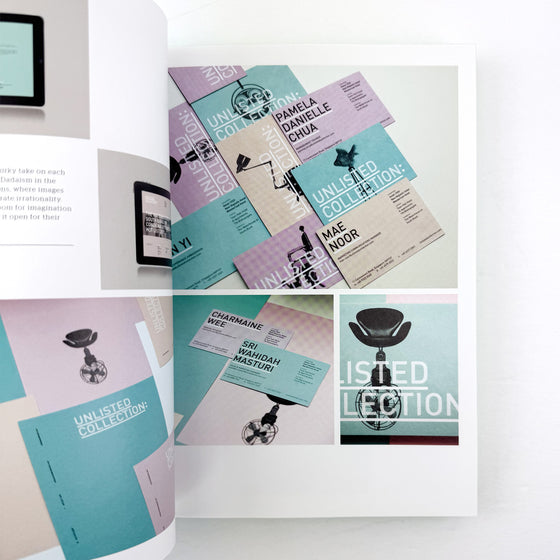 Collage of design portfolios with 'Unlisted Collection' branding on a white background