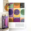 Overtone beer can and promotional poster on a white background