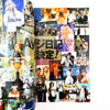 Collage of a person with various images and text on a book cover