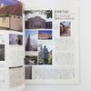 Open book with images and text about Odense, featuring buildings and a statue.