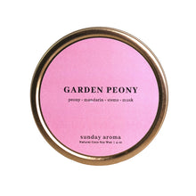  Sunday Aroma Natural Coco-Soy Wax Travel Tin Candle - Garden Peony