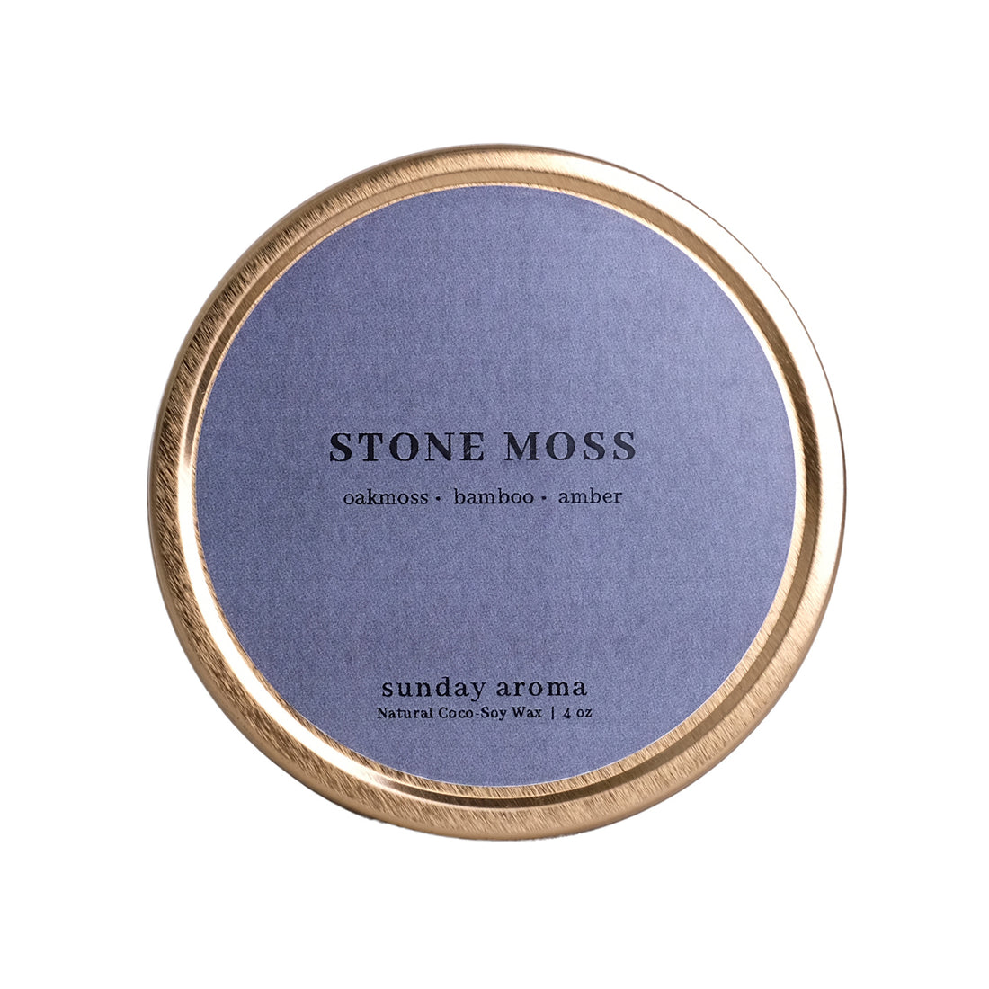  Sunday Aroma Natural Coco-Soy Wax Travel Tin Candle - Stone Moss