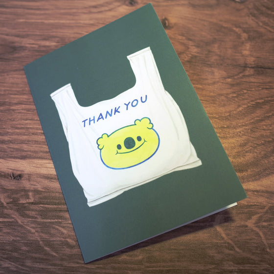 Koala Plastic Bag Thank you Card with Envelope