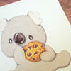 Koala Chocolate Chip Cookie Square Postcard